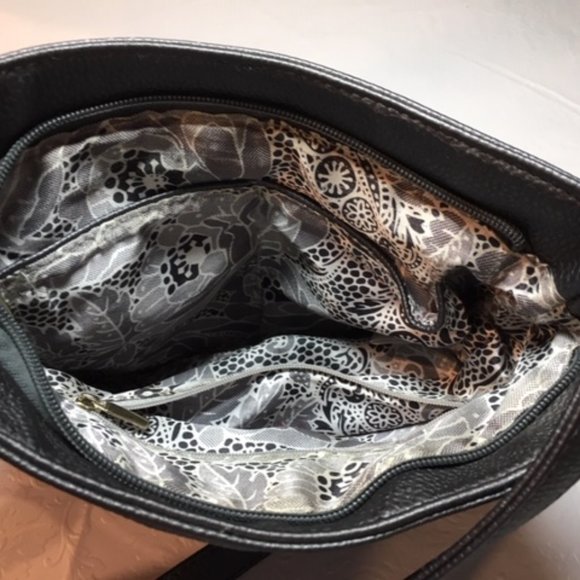 Imoshion Grey/Silver Rhinestone Studded Adjustable Faux LeatherCrossbody Handbag - Picture 6 of 16